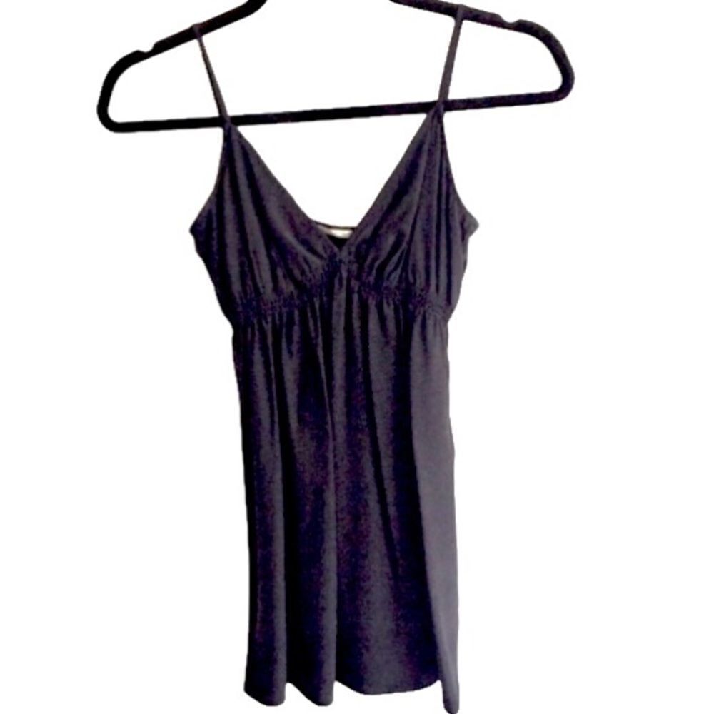 Twelfth St by Cynthia Vincent Black Silk Sleeveless Cami Tank Top XS